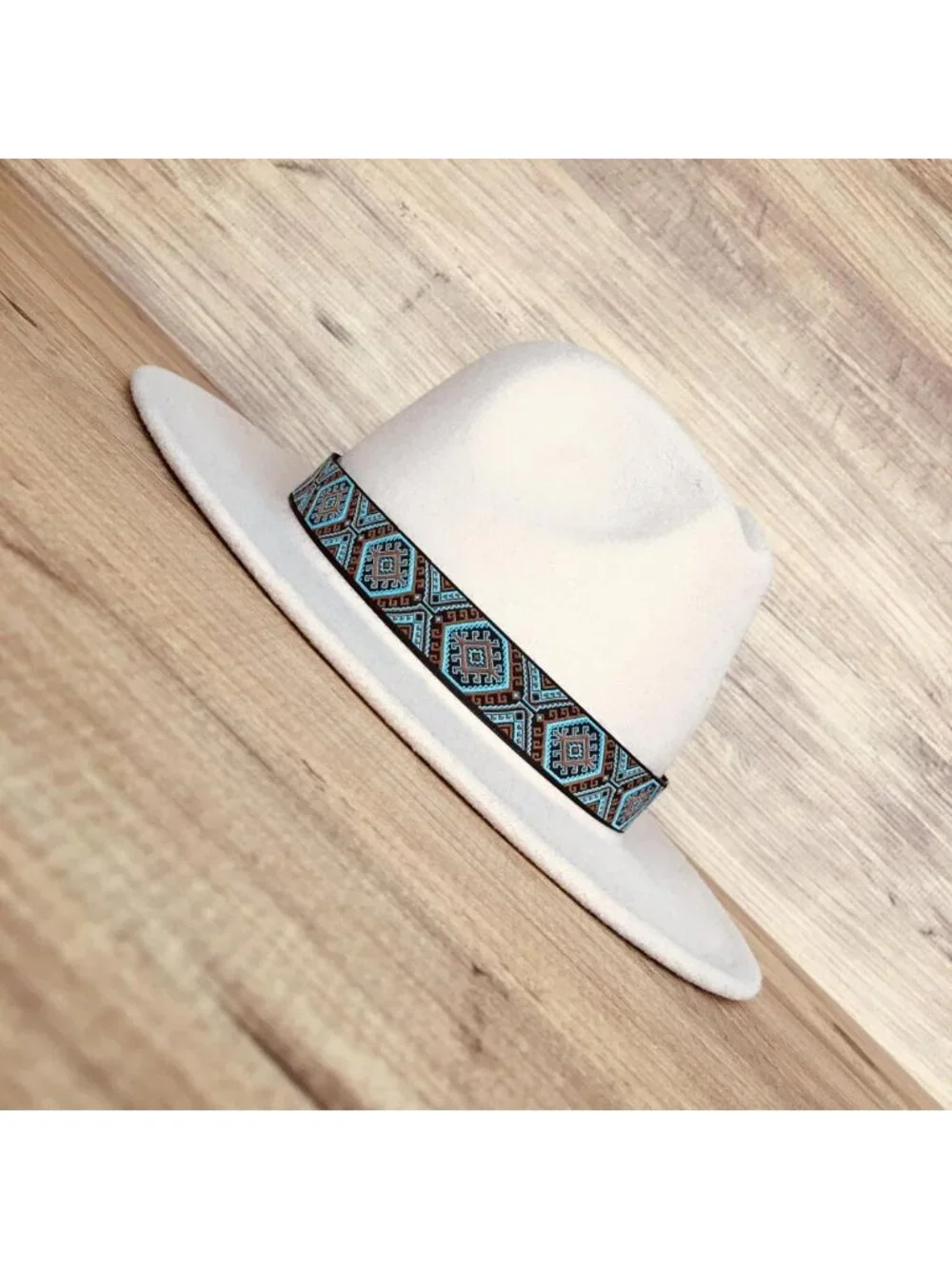 Turquoise & Brown Adjustable Western Hat Band | Cowboy Fedora Accessory for All